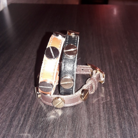 Bundles of 3 leather bracelt cc skye - Picture 2 of 7